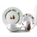 Tropical Flamingo Printed Melamine Dinnerware Set